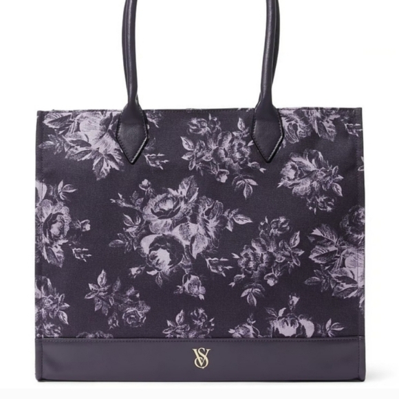 NWT! VICTORIA'S SECRET MOODY BLOOMS FLORAL TOTE/BAG - Picture 1 of 5